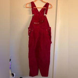 Red Corduroy Canyon River Blues Women’s Overall!
